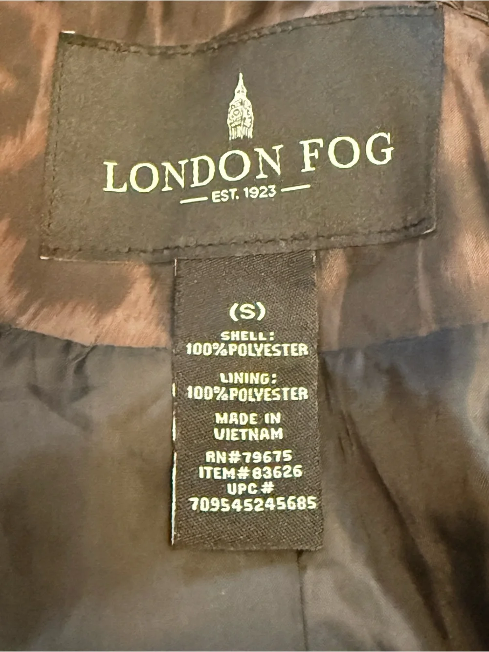 London Fog Leopard Print Rain Trench Coat won’t Black Lining